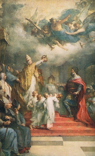 The Coronation of Charlemagne by Henri Leopold Levy